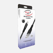 RP Charging Cable - USB TYPE-A to Lightning 2m Black