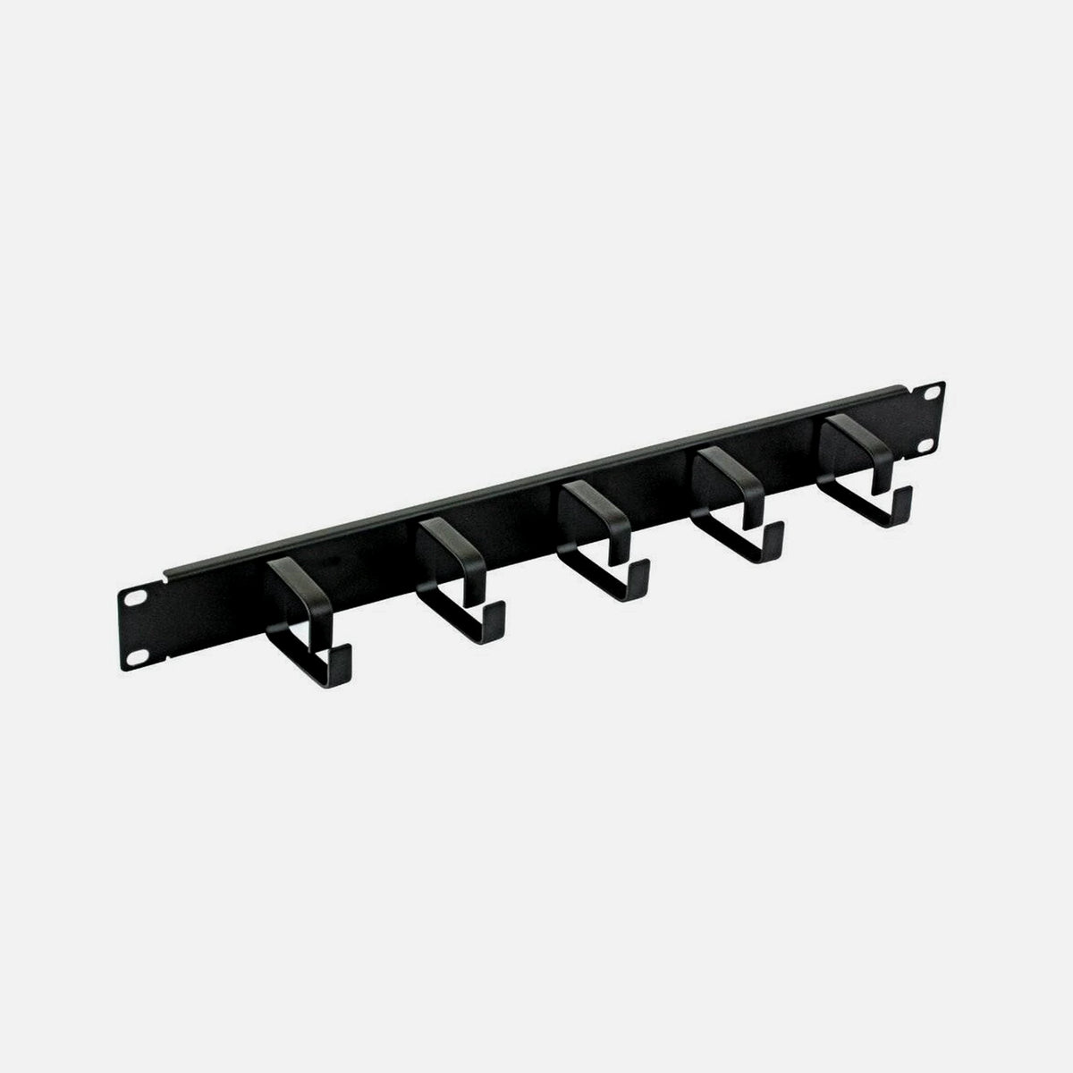 Techly I-CASE CABLE-BK5 1U 19" Cable Management Panel with 5 Rings