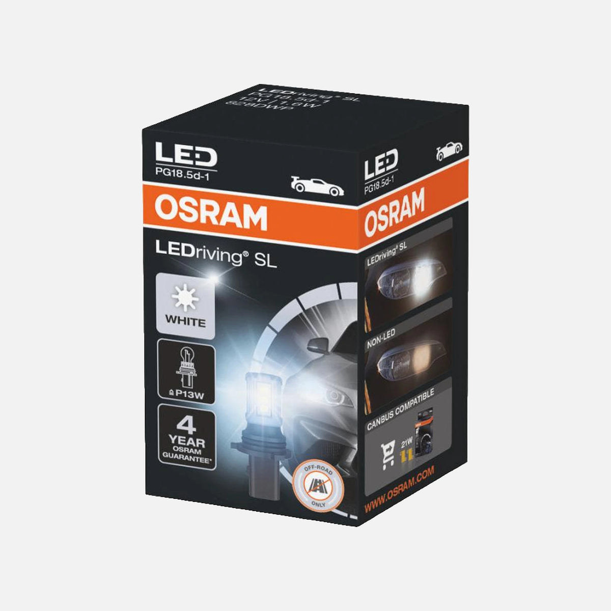 OSRAM Automotive LED Lamp SL P13W - PG18.5d-1