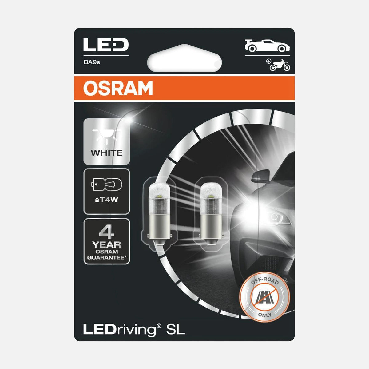 LEDVANCE OSRAM Auto Auxiliary Bulb LED SL T4W - BA9s