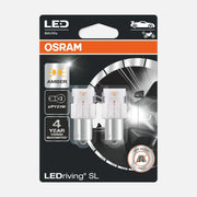 OSRAM LEDriving SL PY21W BAU15s 12V 1.3W Amber LED (7507DYP)