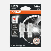 LEDVANCE OSRAM Auto Auxiliary Bulb LED SL W16W RED - W2.1x9.5d