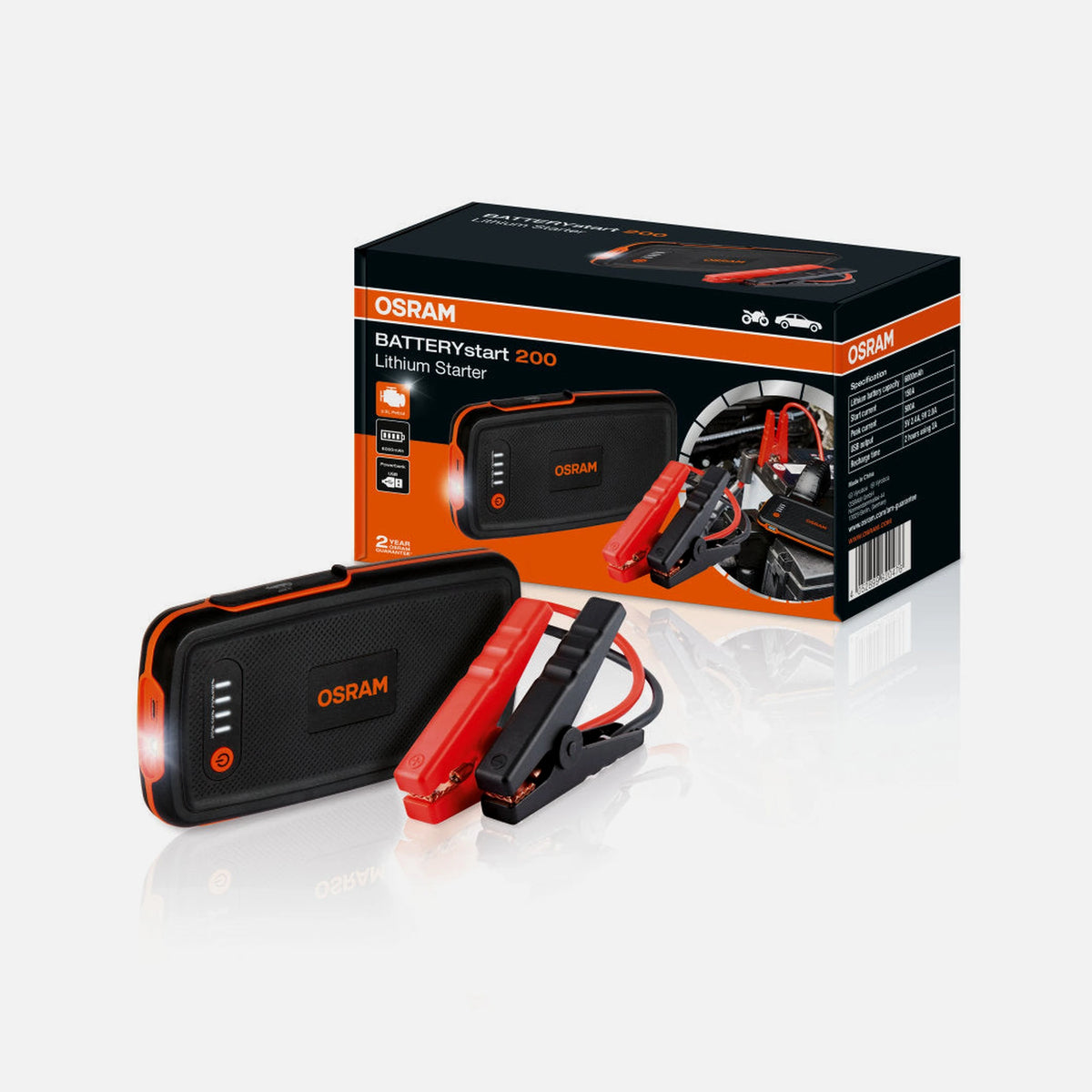 OSRAM Portable Car Battery Jump Starter BATTERYstart 200 OBS200