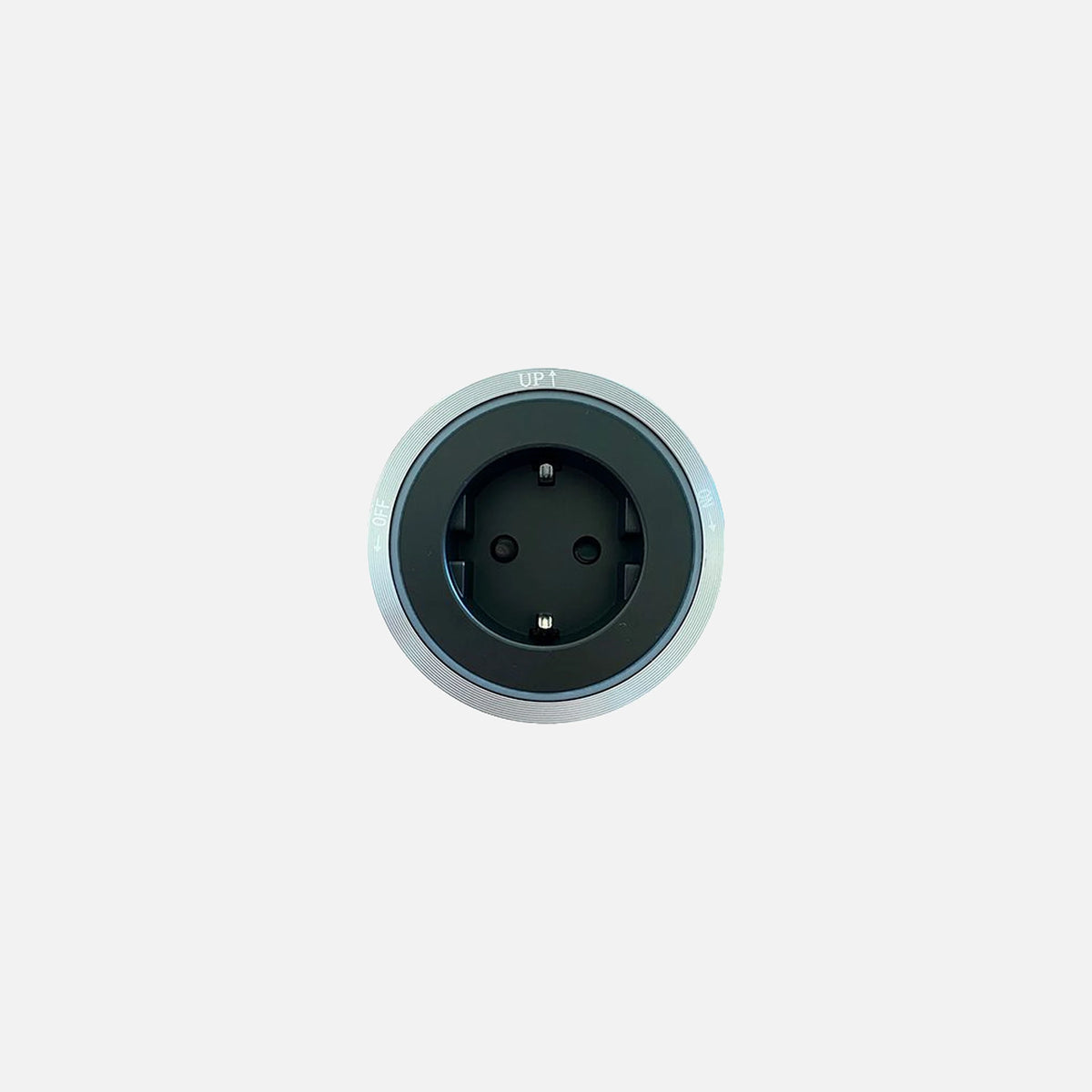 Schuko accessory for Track Socket with blue LED lighting Silver