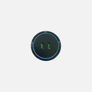 2xUSB accessory for Track Socket with blue LED lighting Black