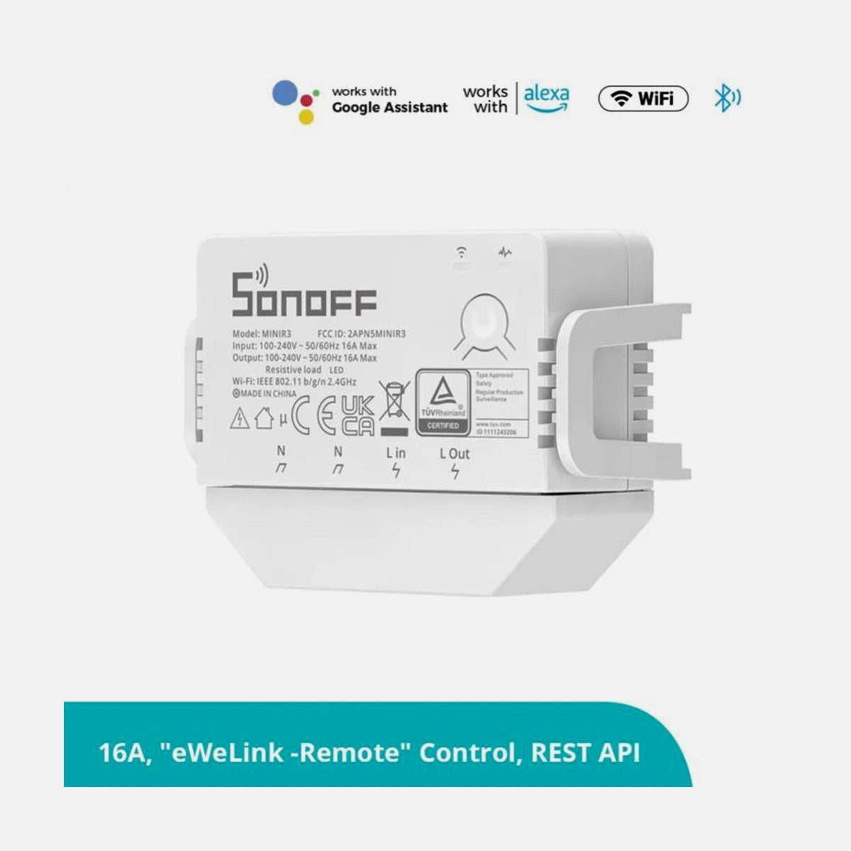 SONOFF MINIR3 Wi-Fi Smart Switch 16A 3500W