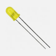 Yellow LED indicator light 5mm 20mcd 80°