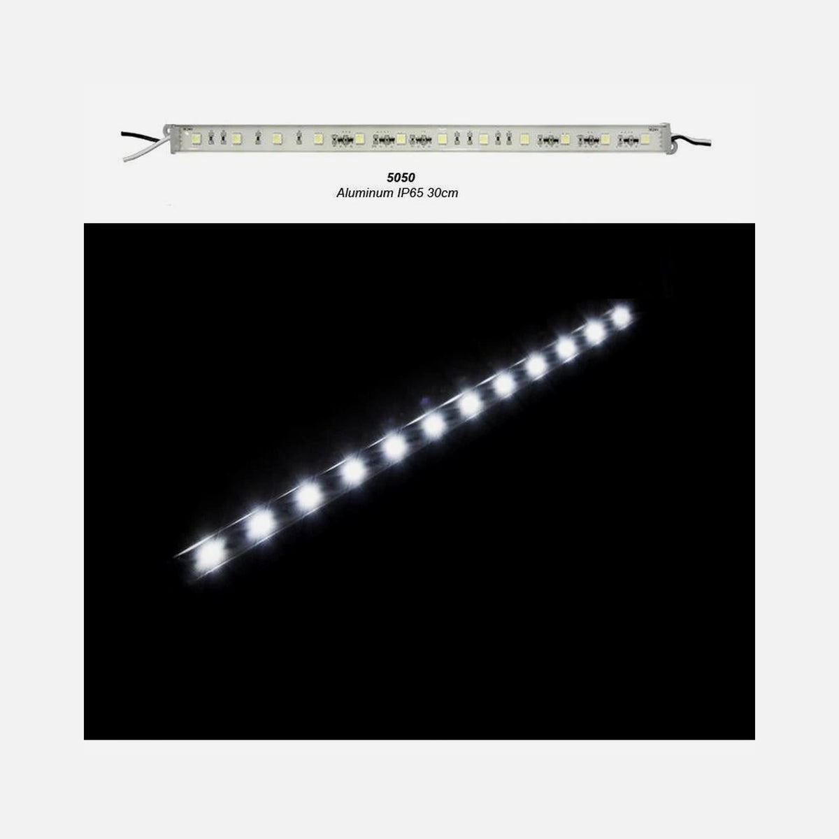 Led SMD Strip Aluminum Mini Bar - IP65 30cm DC24V 3W 12LED Cool