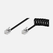 INTELLINET ICOC MD-44-02SBK Telephone Spiral Cable 2m Black