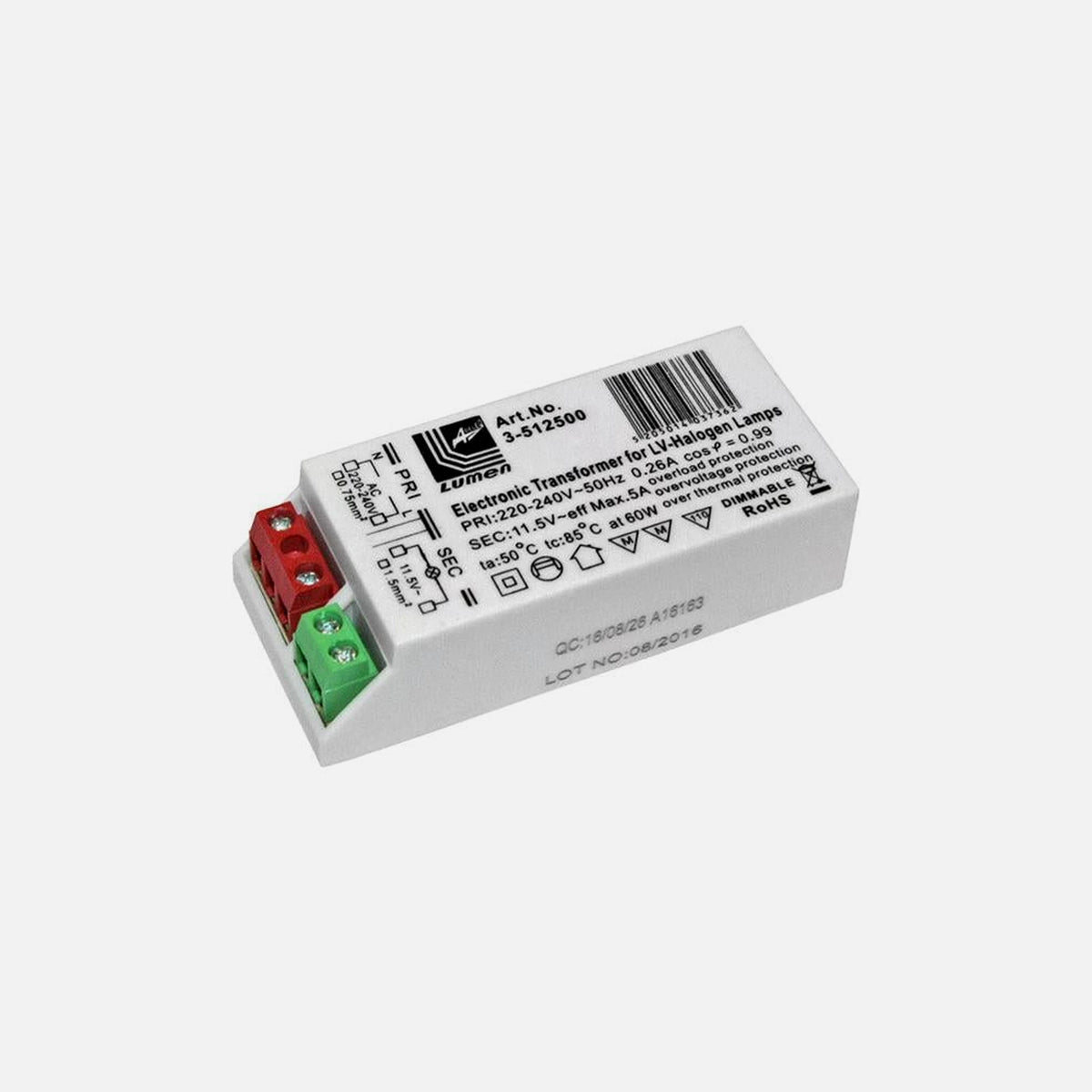 Electronic Transformer dimmable mini size 230/12VAC 10-60W