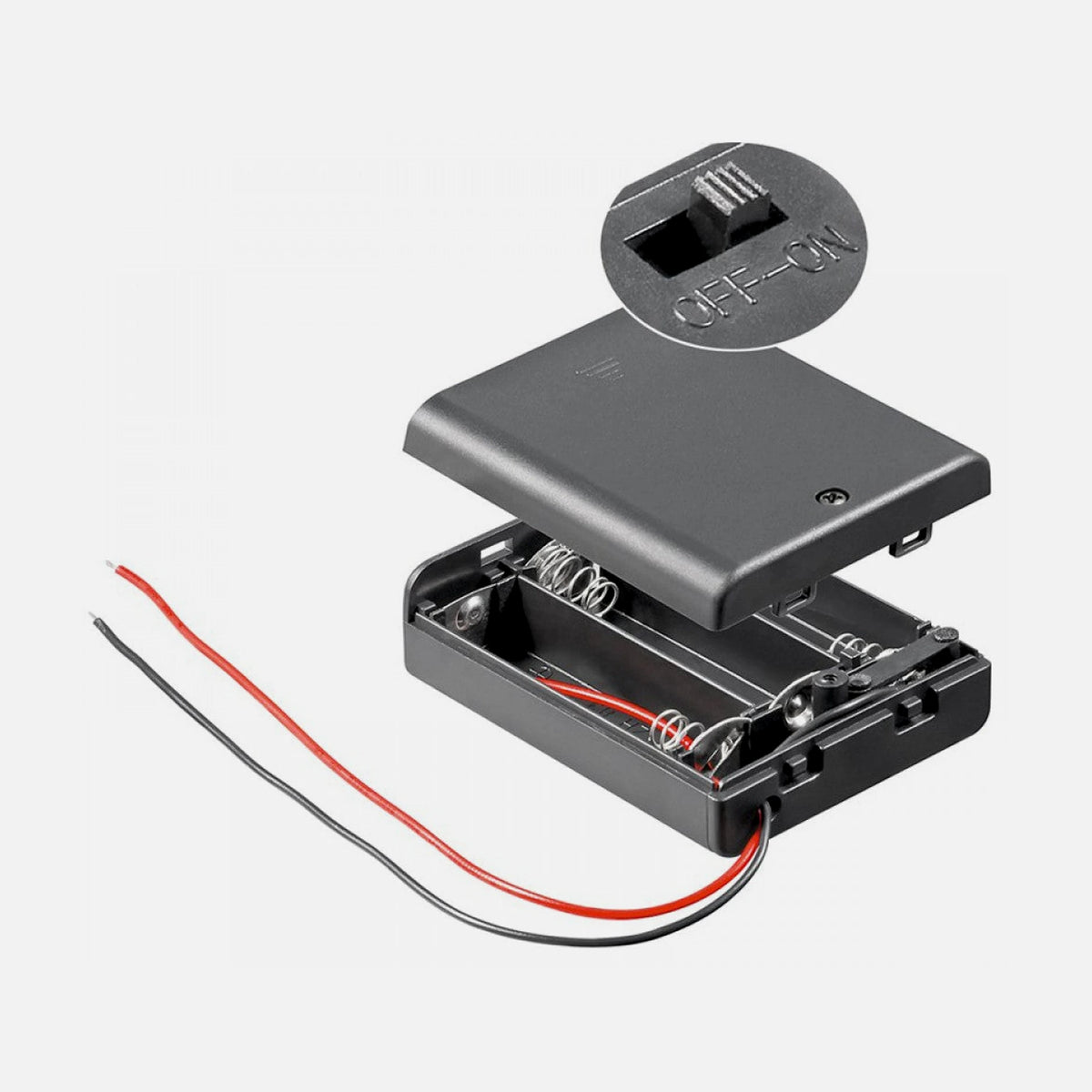 GBC 25.0110.90 - Battery Box with Switch 3xAAA-UM4