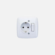 RP Schuko & Switch Socket White