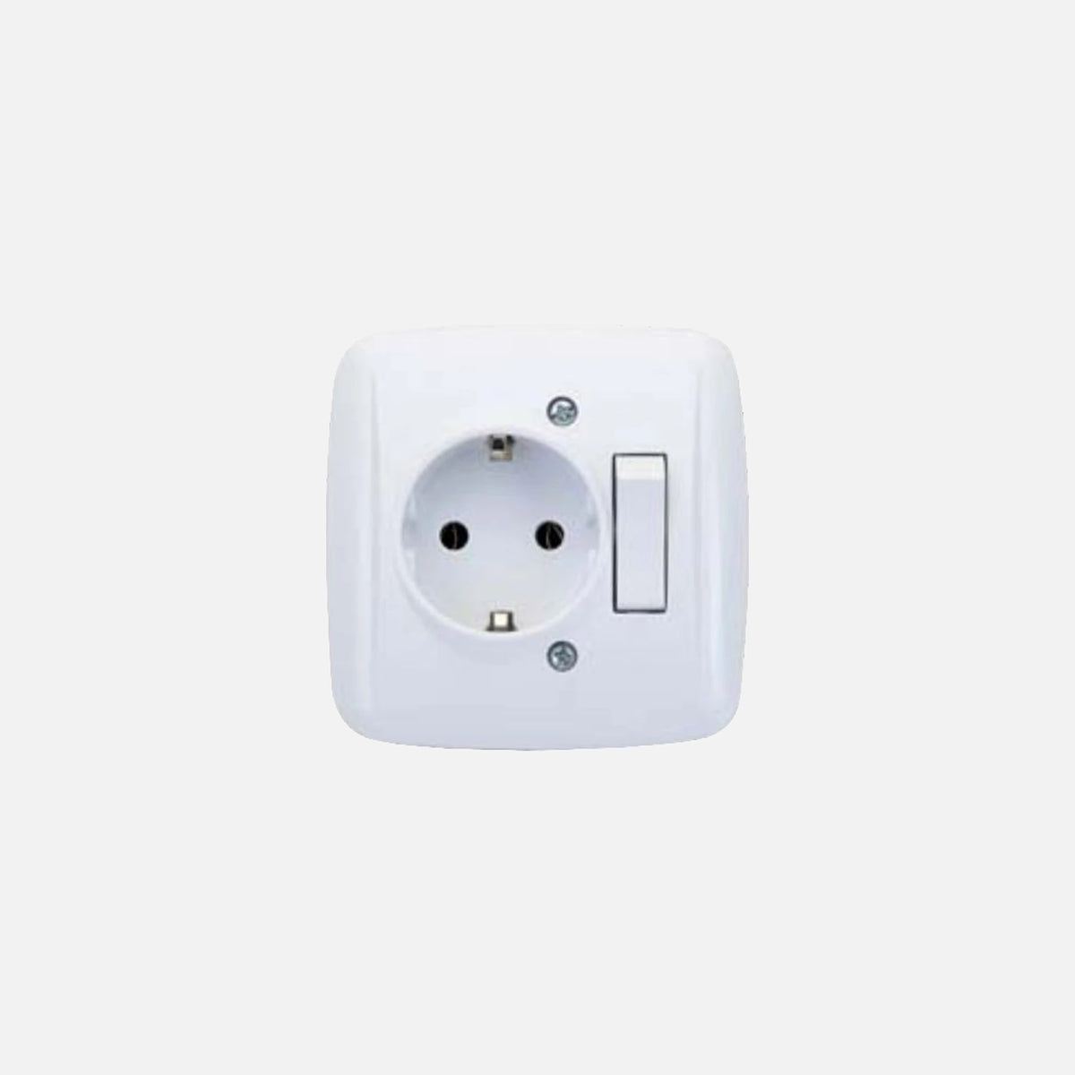 RP Schuko & Switch Socket White
