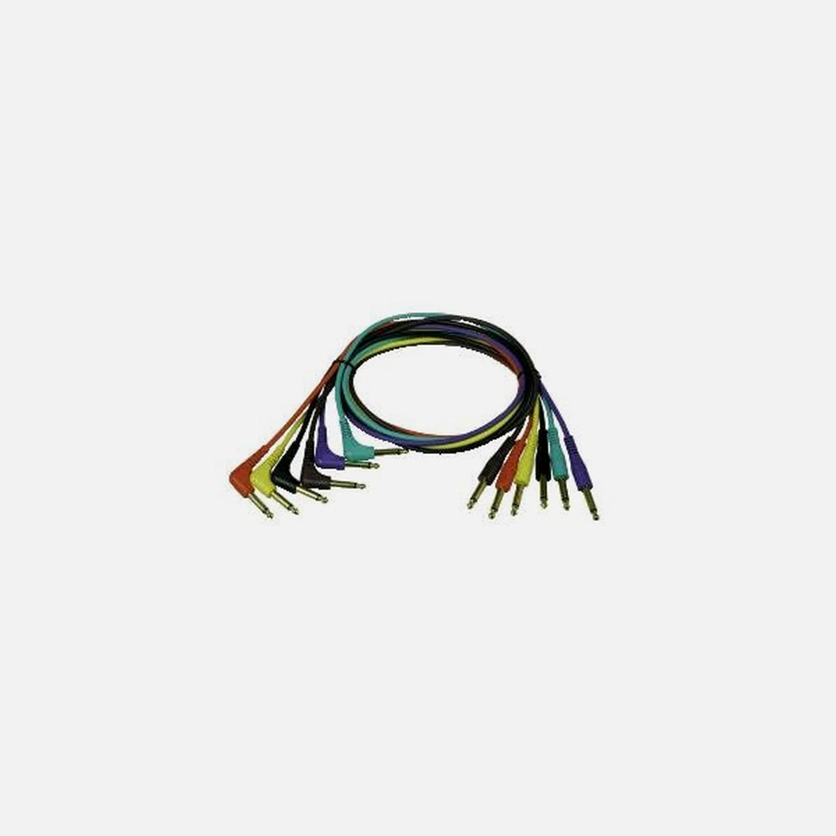 GBC 14.1650.05 - Set of 6 Jack Colored Musical Instrument Audio Cables 6m