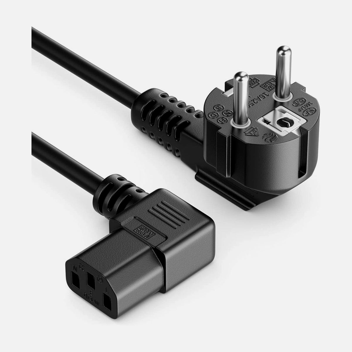 Manhattan ICOC 01-NC-D/ANG - Power Angled Cable VDE C13 Female/Schuko Male 2m
