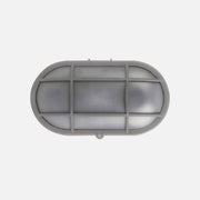 AD Bulkhead PC Oval with grid 1 - E27/IP44 Gray