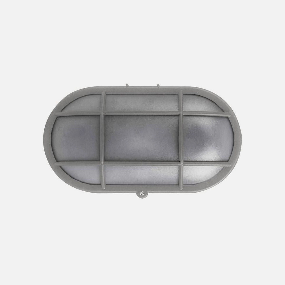 AD Bulkhead PC Oval with grid 1 - E27/IP44 Gray