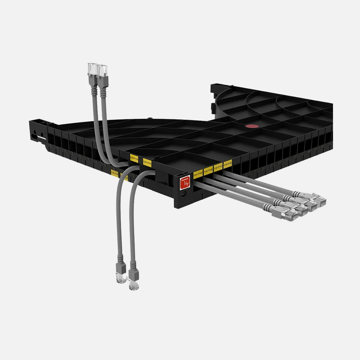 Techly I-CASE TRAY-ORG800 Cable Management Shelf 24 Ports for 19" Rack 800mm