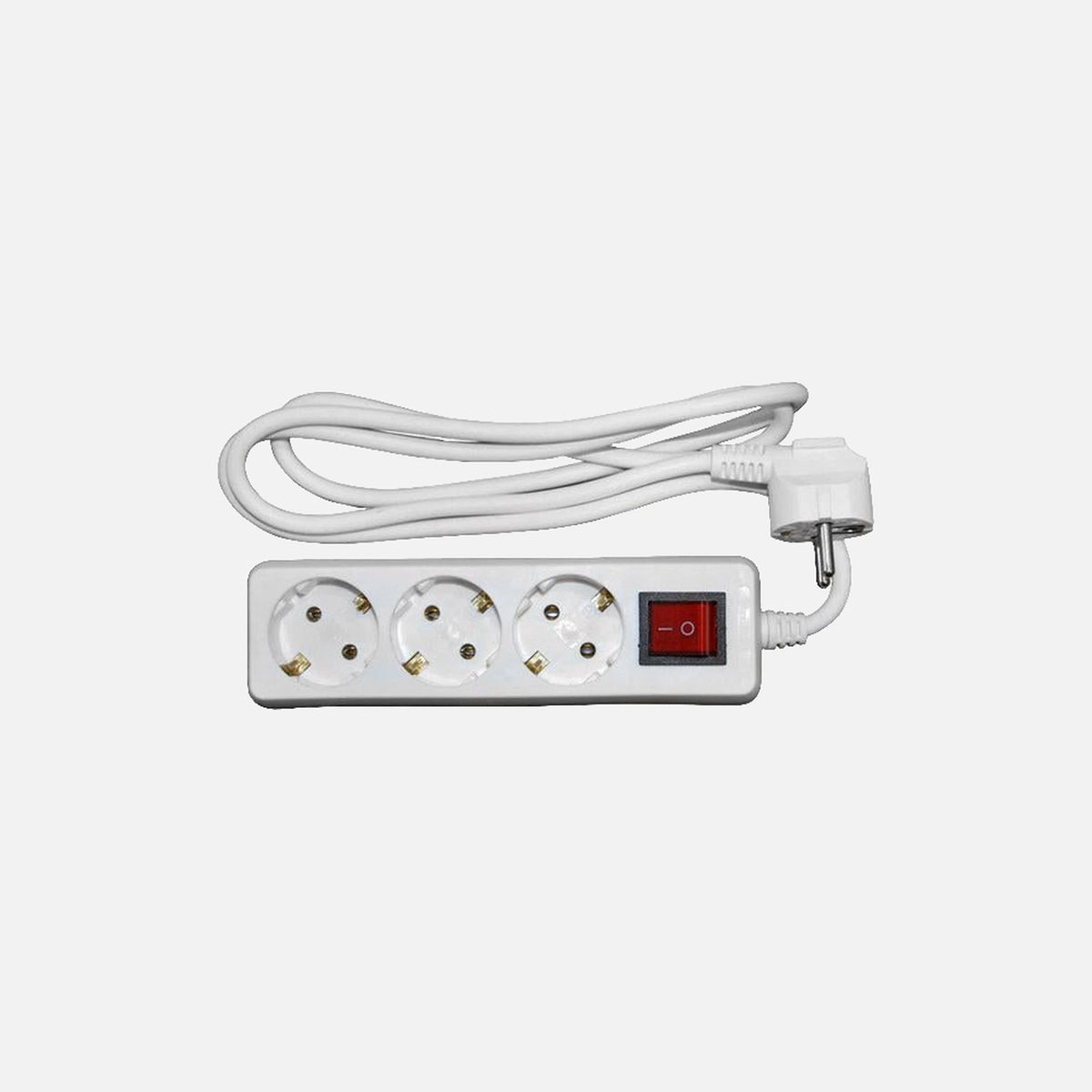 AD Power Strip 3 Sockets 3G1 Cable Switch White