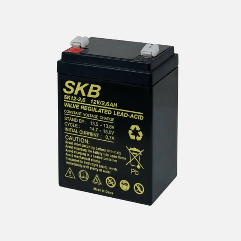 SKB SK12-2.6 Lead Acid Battery 12V 2.6Ah