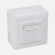 LogiLink IWP-MD 8/8-SAP-C6 Cat6 FTP Dual Wall Socket White