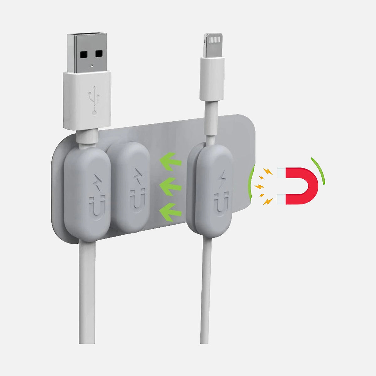 Techly ISWT-CL-MAGNETIC Magnetic Cable Clip Organizer 4 Clips