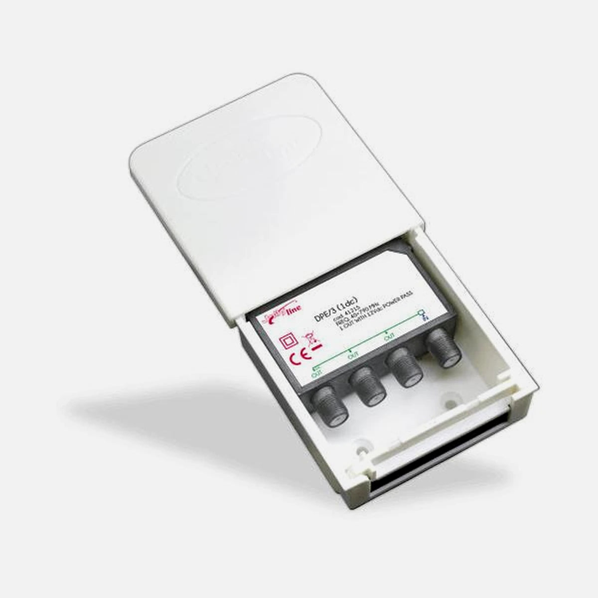 Jolly line 41214-B - Mast splitter 3 outputs (2 dc pass)