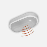 AD - LED Ceiling Light Oval with Detector 2W 4000K IP54 White