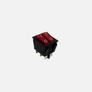 GBC 24.2510.00 - Switch with light (Red) ON-OFF Double - Bipolar 3 contacts 15A
