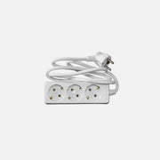 AD Power Strip 3 Sockets 3x1.5mm² Cable 1.5m White