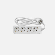 AD Power Strip 4 Sockets 3x1.5mm² Cable 1.5m White