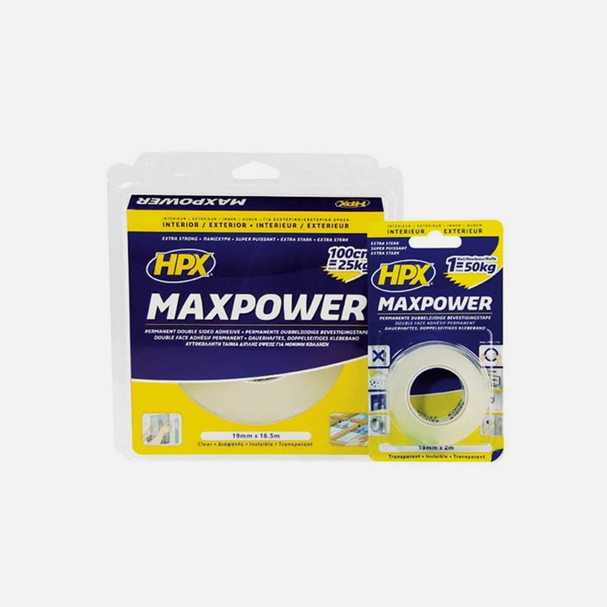 DIY-MAXPOWER transparent double-sided tape 19mm x 5m