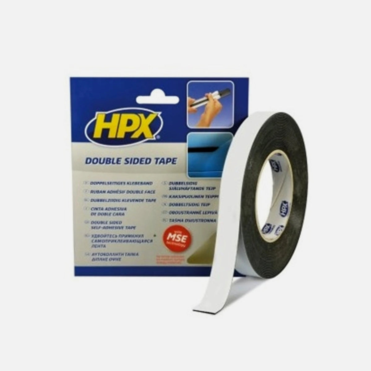 Double Sided Mounting Tape Black Auto/Moto 12mm x 10m
