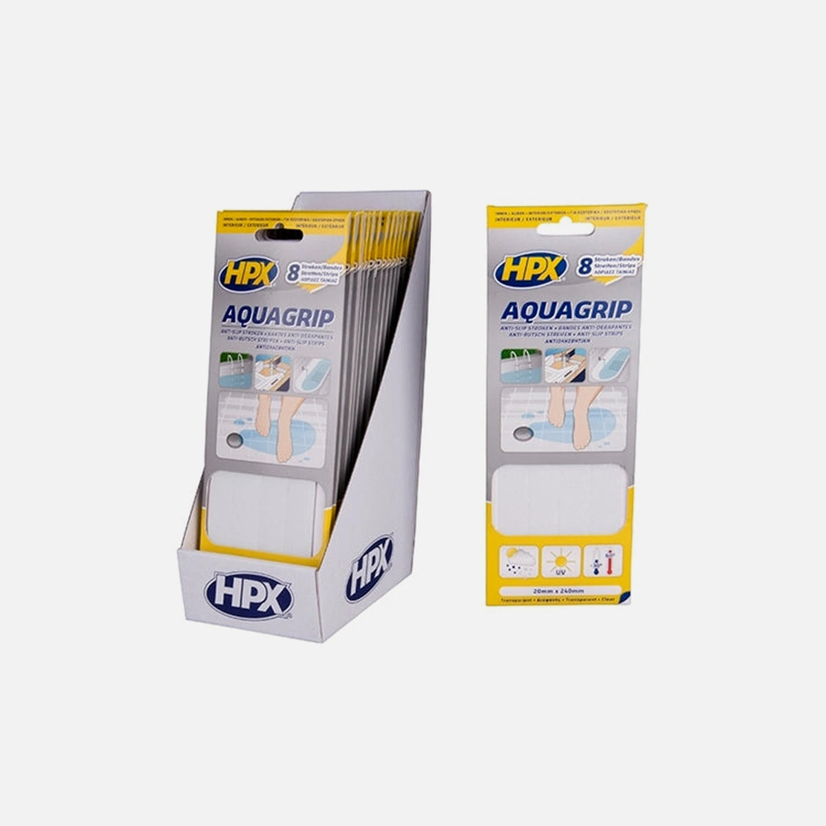 DIY-Aqua Grip anti-slip tape transparent 20mm x 240mm (8 strips)