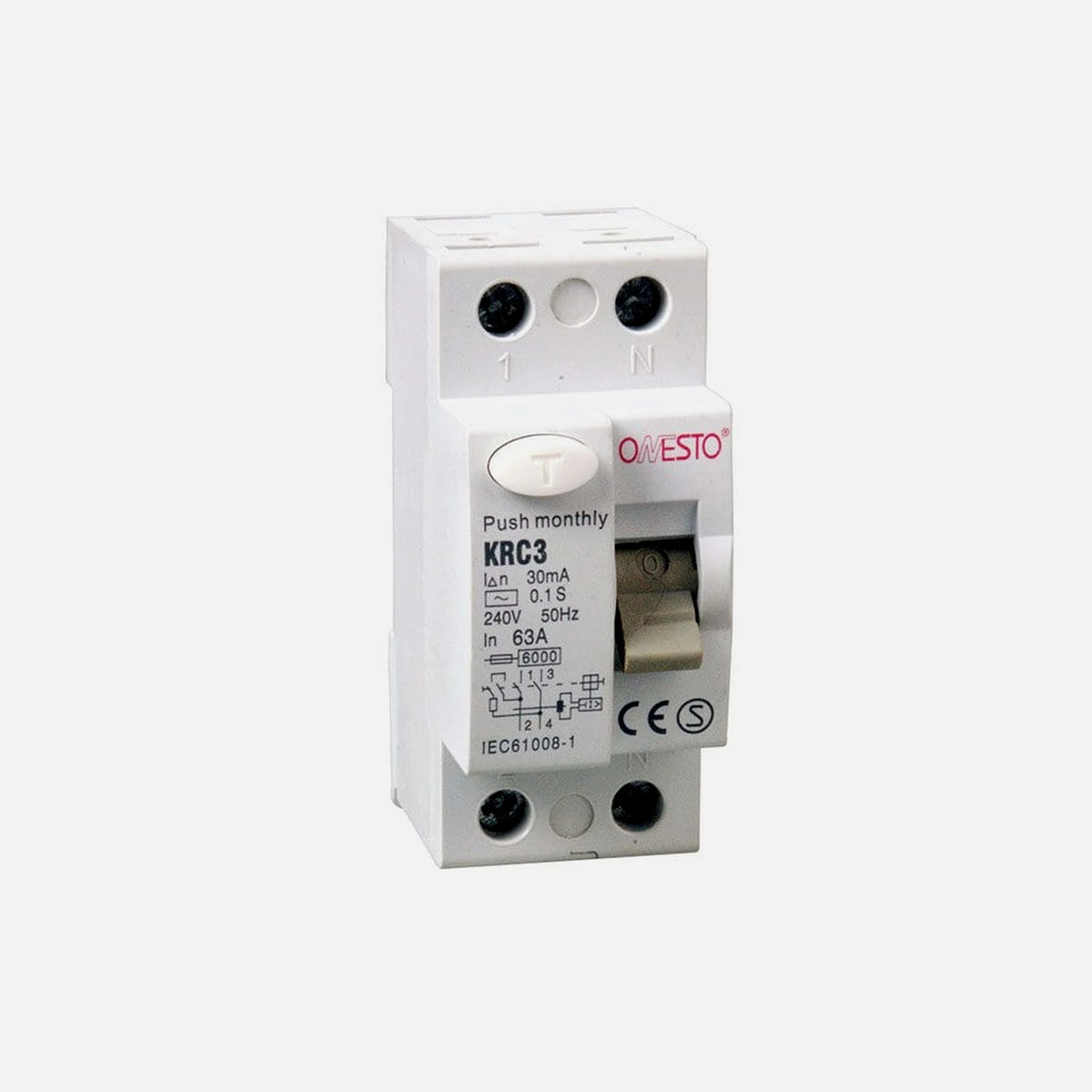 RP-Onesto - Residual current circuit breaker 2P/40A/6kA/30mA/Type A