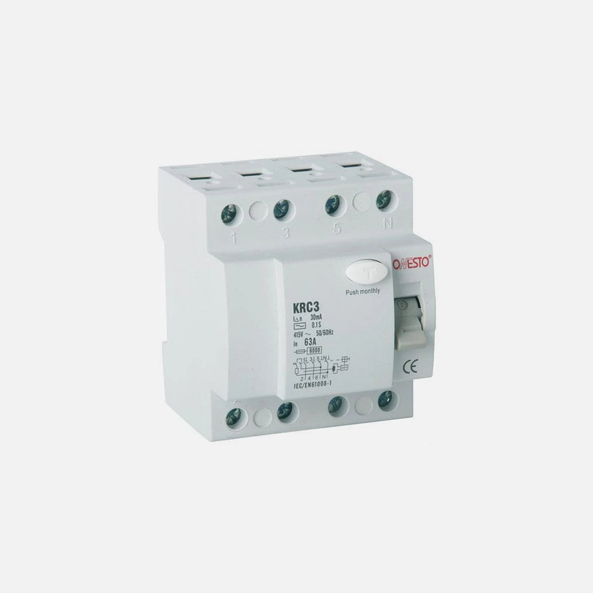 RP ONESTO - Residual current circuit breaker 4P/63A/30mA/6kA TYPE A