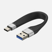 Techly ICOC USBC-FL-U322 Short Flat USB-C to USB-A Cable 12cm
