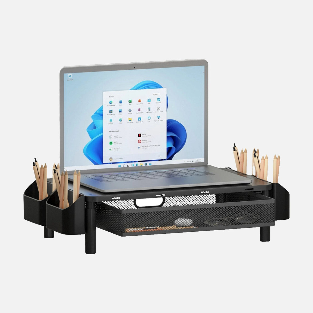 Techly ICA-MS 114 Adjustable Ergonomic Monitor Stand with Drawer
