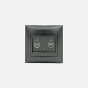RP - Stinel Domus Anthracite Double Socket Cat6