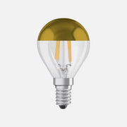 LEDVANCE OSRAM Lamp - LED P34 Fil Mirror Gold 4W 827 E14