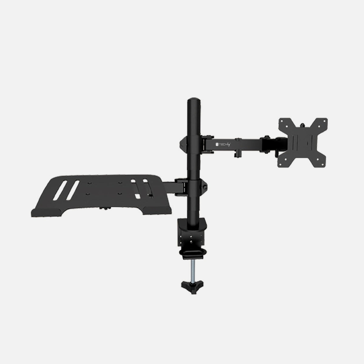 Techly ICA-LCD 174NB Desk Stand for Monitor 13-32" with Laptop Shelf