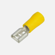 GBC 18.3933.25 - Insulated Female Faston terminal yellow 6.35mm 10 pcs