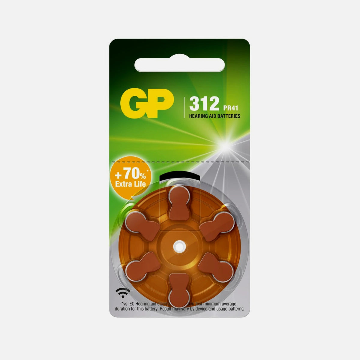 GP Batteries IC-GP103250 - Batteries for Hearing Aids  ZA312-AR41 6 pcs