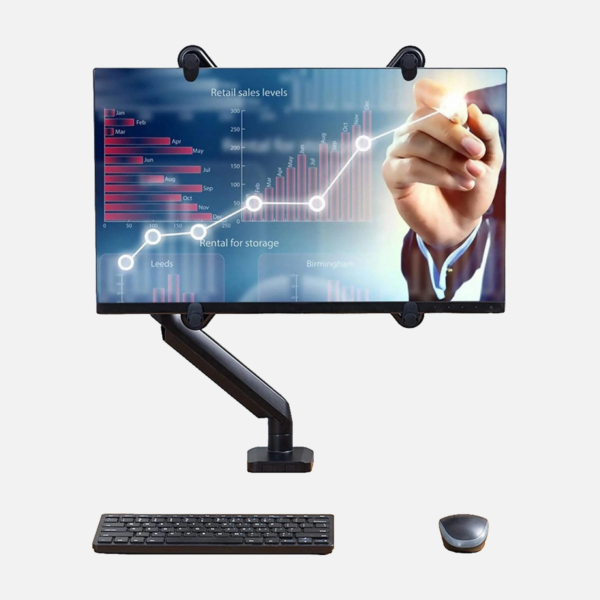 Techly ICA-LCD VESA-M100 Non-VESA Mount Adapter for 13-27" Monitors
