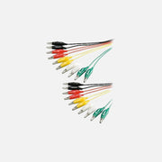 GBC 18.7000.00 - Kit of 10 colored Insulated leads with crocodile clamps