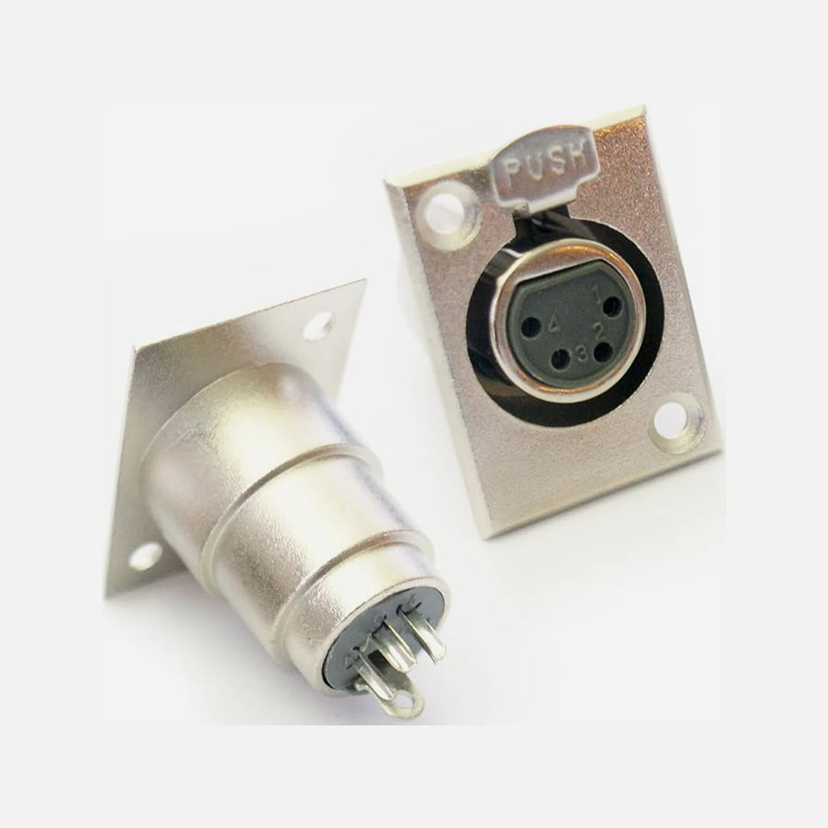 GBC 30.5604.00 XLR Panel Socket 4P Female with Hook