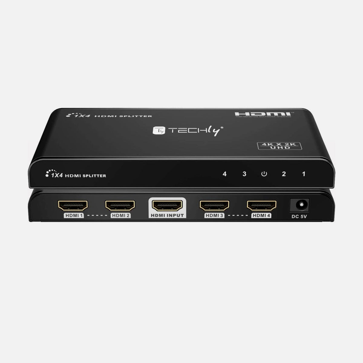 Techly IDATA HDMI2-4K4 HDMI 2.0 Splitter 1x4 4K 60Hz HDR