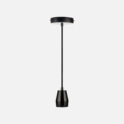 RP Suspension with Black Aluminum Mount E27 'Bullet' and Fabric cable 1.5m