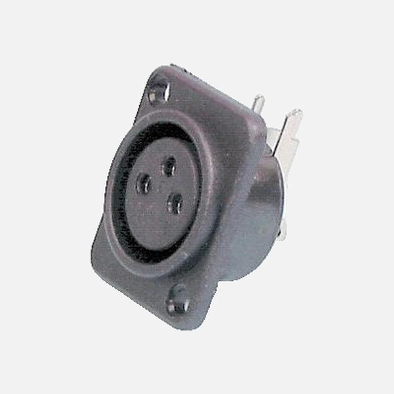 GBC 30.5600.00 3-Pole Female XLR Panel Microphone Plug