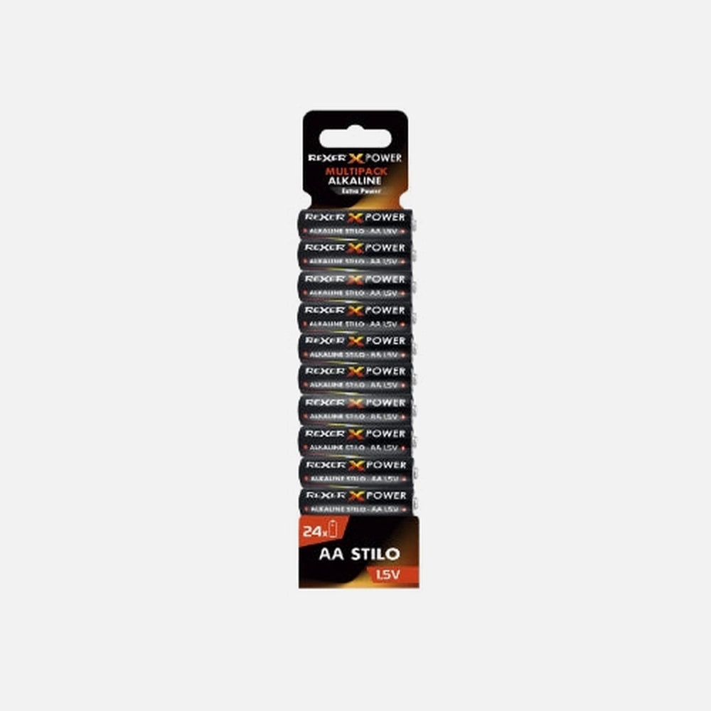 Rexer RXBA2-AA24P - 1.5V AA Alkaline Battery Blister 24 pcs
